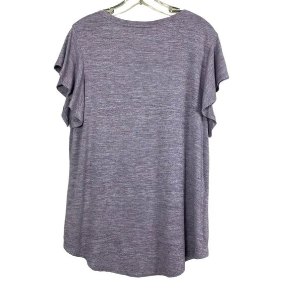 Dolan Left Coast Collection Grey Scoop Flutter Short Sleeve Top Size Medium‎ - Picture 6 of 10